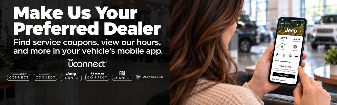 uconnect® make us your preferred dealer | Devils Lake Chrysler Dodge Jeep Ram in Devils Lake ND